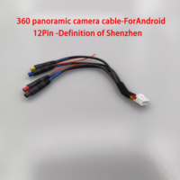 Car accessories 360 panoramic camera 12 Pin cable suitable for Android radio 12 pin socket Shenzhen definition