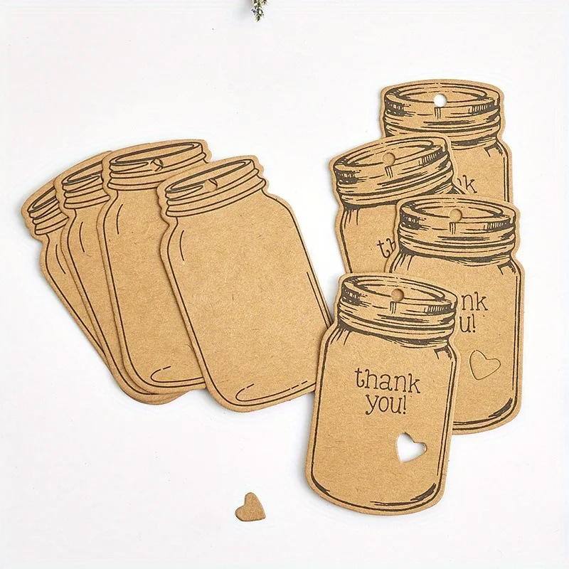 50 stücke leere Drift flaschen/Set danke Kraft papier hängen Tags handgemachte DIY Geschenk Dekoration Nachrichten karten