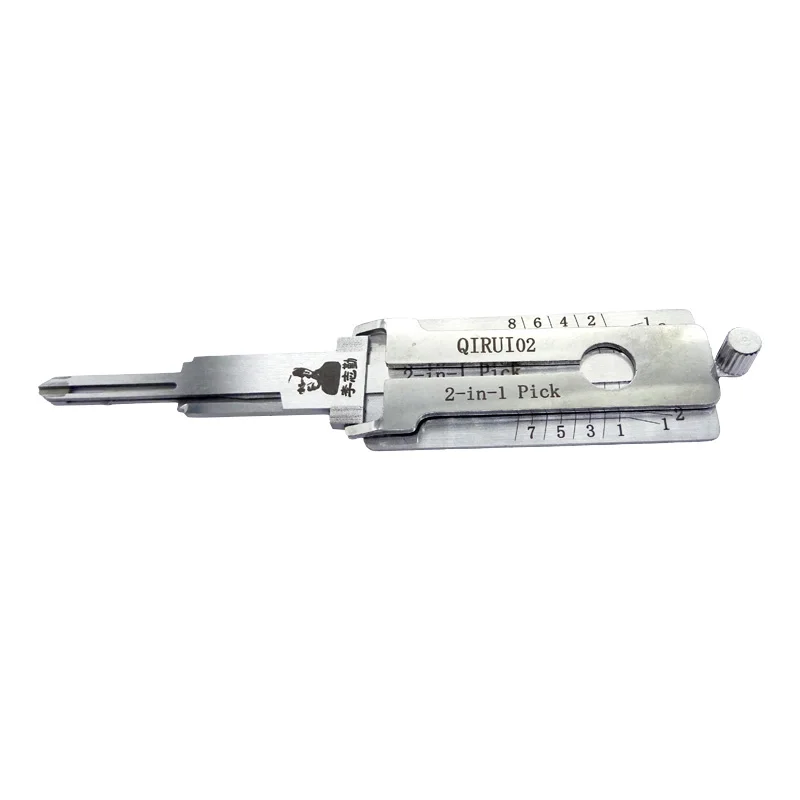 Lishi QIRUI02 2 in 1 Lock Pick Decoder Ignition Car Door Opener for Chery A3 A5 Tiggo 3 Fengyun 2 Models Flat Milling