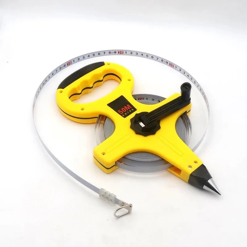 for Engineering Shelf Type Ground Insertion Ruler 30m 50m 100m Portable Steel Tape Measure for Site Measurement