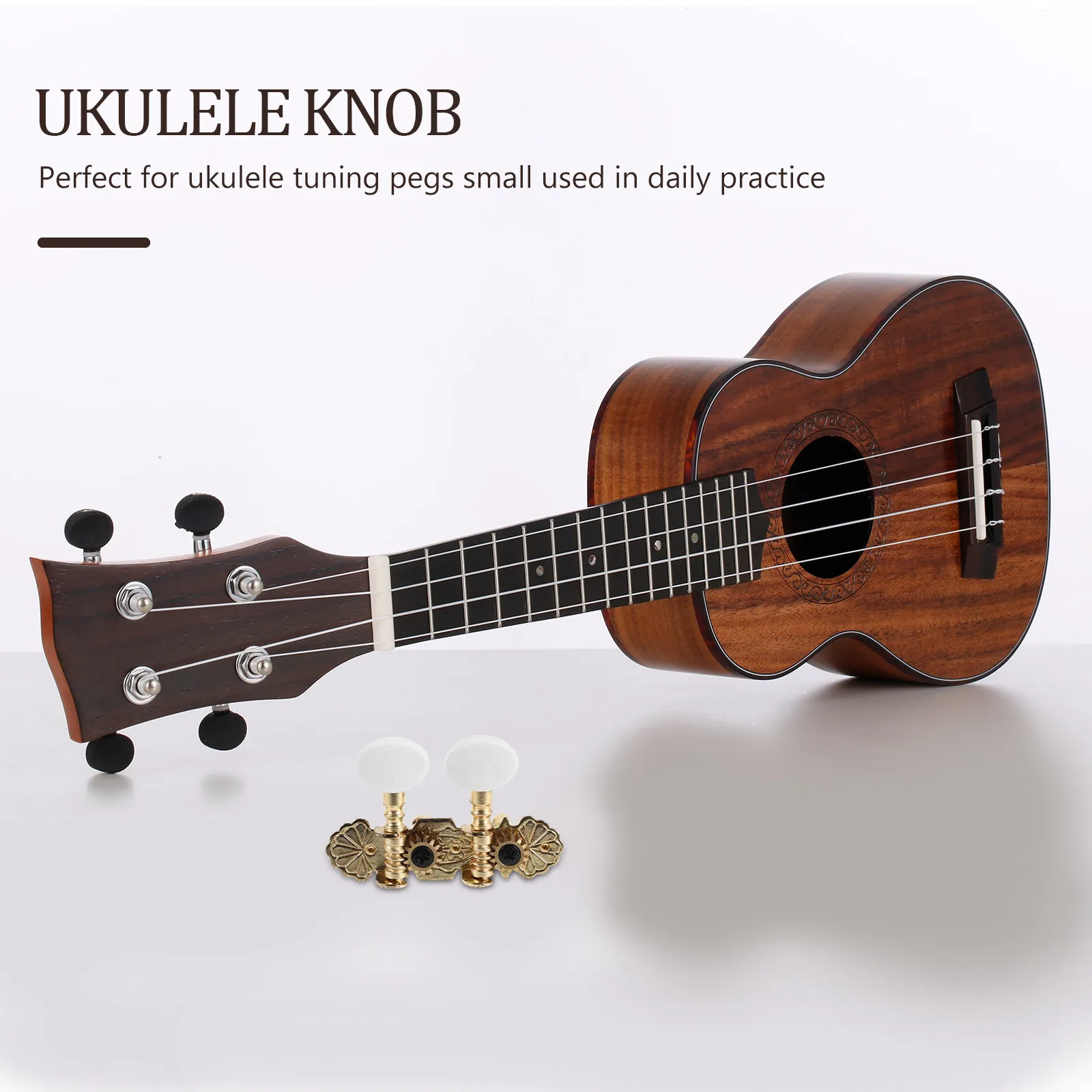 1Set Ukulele Tuning Pegs Brass Vintage Style Classic Guitar Tuners 2R2L Machine Heads Replacement Acoustic Guitar Tuner Pegs view 2