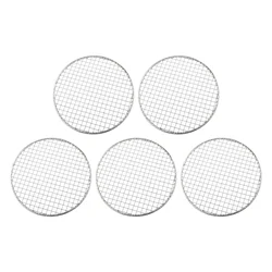 5pcs Round Disposable Wire Net Grill Racks Iron Roast Grate Cooking Barbecue BBQ Home Outdoor Cooking Equipment Accessories