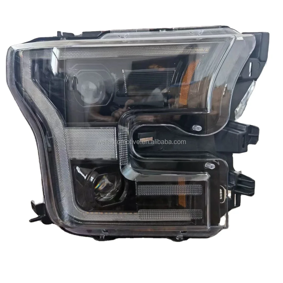 

4X4 Accessories Off Road Black LED Headlamp Replacement Headlight Aftermarket For F150 15-17