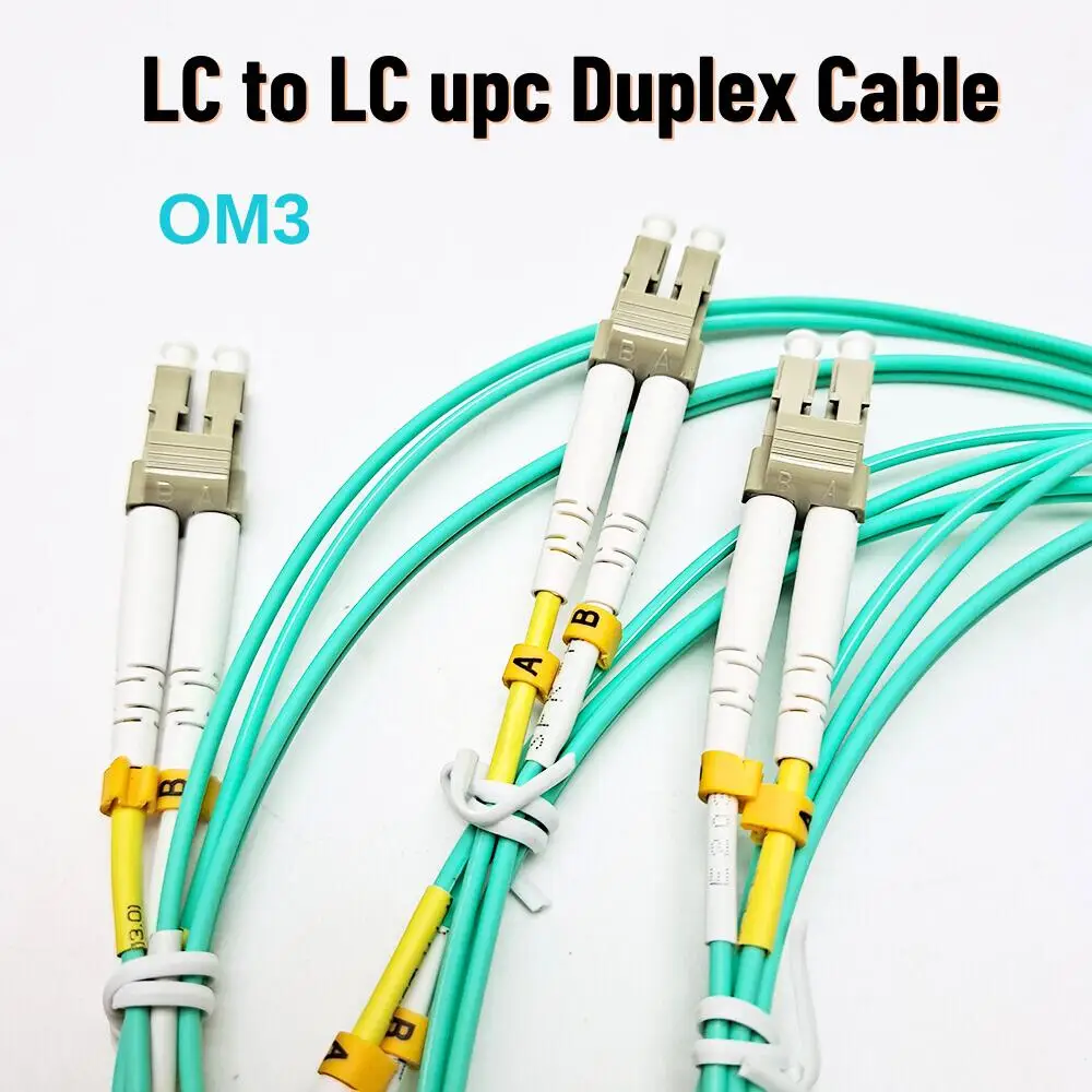 10 sztuk/partia Kabel światłowodowy OM3 LC UPC-LC UPC Duplex Multimode 3.0mm lub 2.0mm Losowy rozmiar Kabel optyczny 1/2/3/5/10M — zdjęcie produktu 7