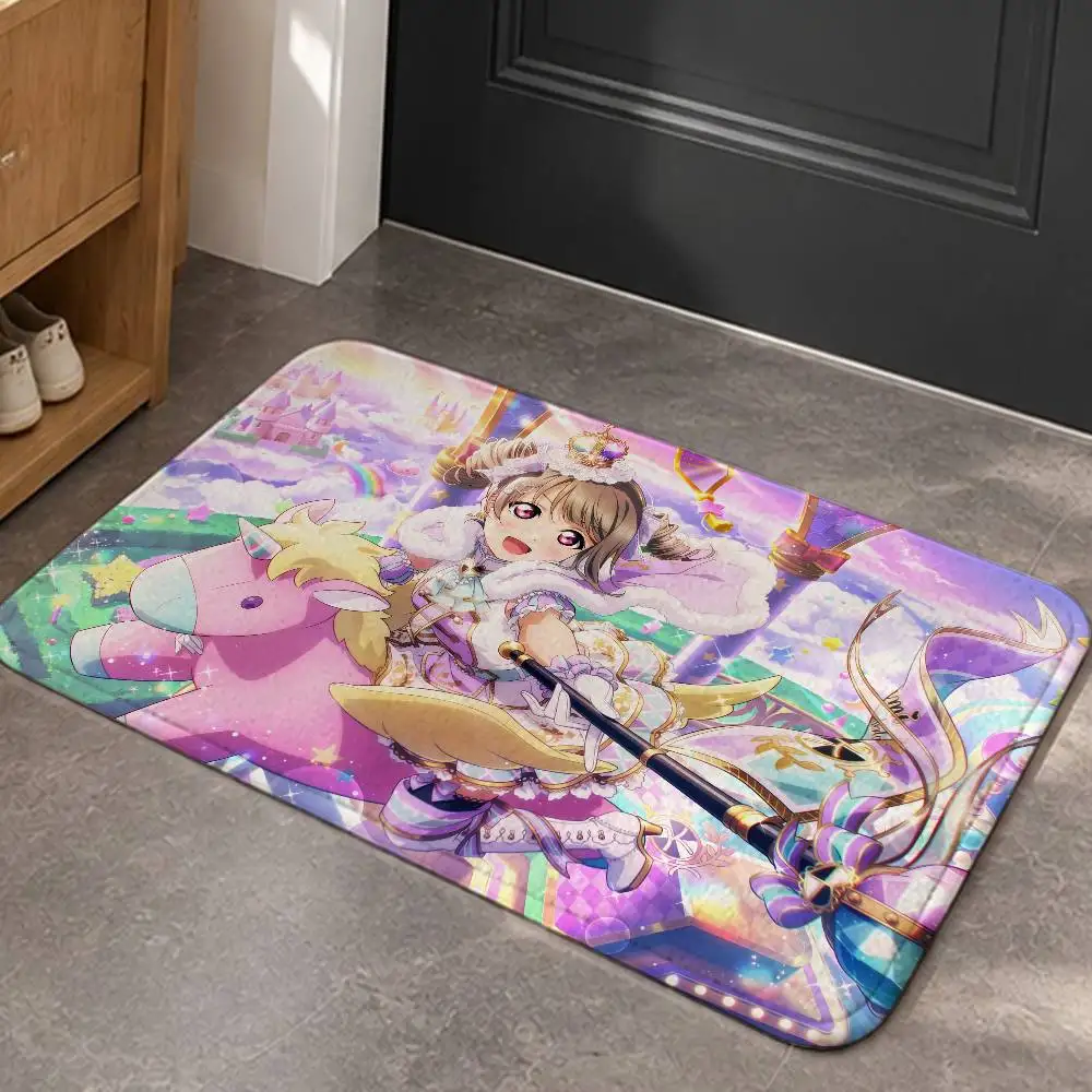 Selfish Idol K-Kasumi Nakasu Short Plush Non-Slip Floor Mat, Easy to Clean, for Bathroom Door & Bedroom Door
