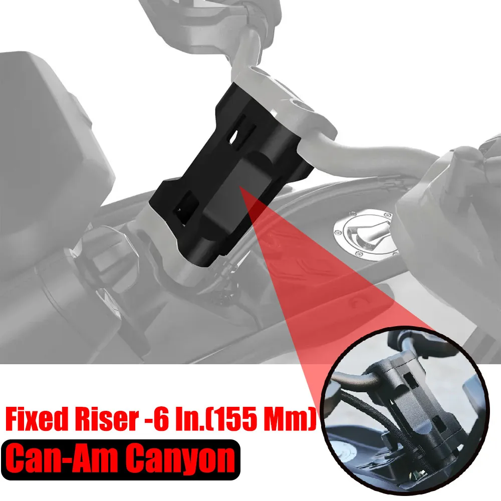 

2025 3-колесный мотоцикл, новый стиль, черные 6-дюймовые стойки руля, комплект зажимов для руля высотой 155 мм для Can-Am Canyon Redrock XT 2025 2026