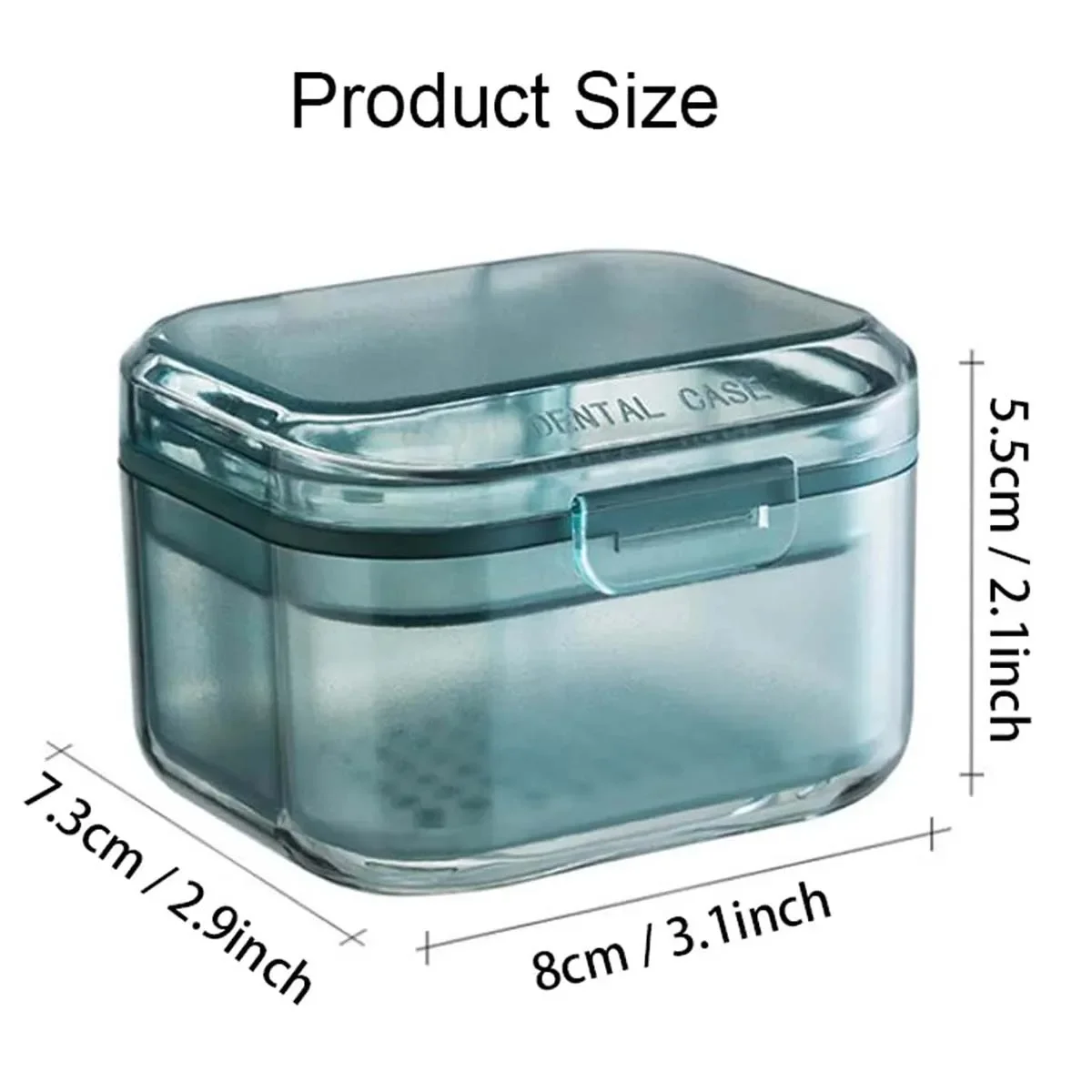 Denture Storage Box Dental Retainer Orthodontic Mouth Guard Container Plastic Oral Hygiene Supplies Tray Dental Appliance Case