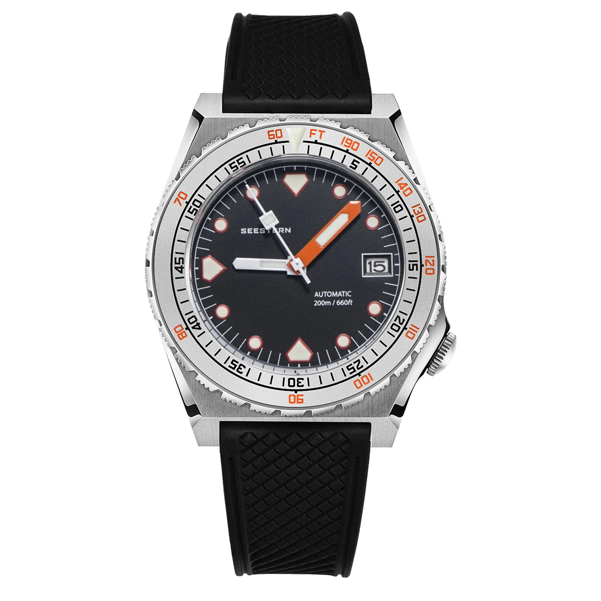 Seestern Taucher Uhr Männer SUB600T Automatische Mechanische Sapphire Kristall Leucht Datum 200m Drehen FKM Gummi Armbanduhr Top Marke