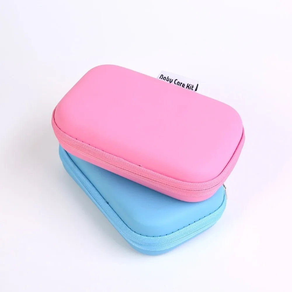 

8 шт., сумка из ЭВА, набор для ухода за здоровьем ребенка, щетка с мягкой щетиной, безопасный материал, набор для ухода за новорожденными, кусачки для ногтей, расческа, термометр