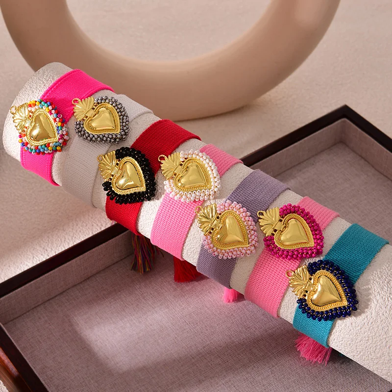 1pc Fashion creative simple Rice Beads Irregular Love Braided Tassel Bracelet For Ladies,couple and girlfriends