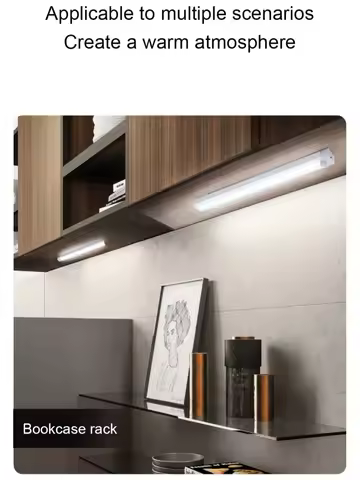 LED Motion Sensor Light Wireless LED Night Light Type C Rechargeable Light Cabinet Wardrobe Lamp Staircase Backlight For Kitchen