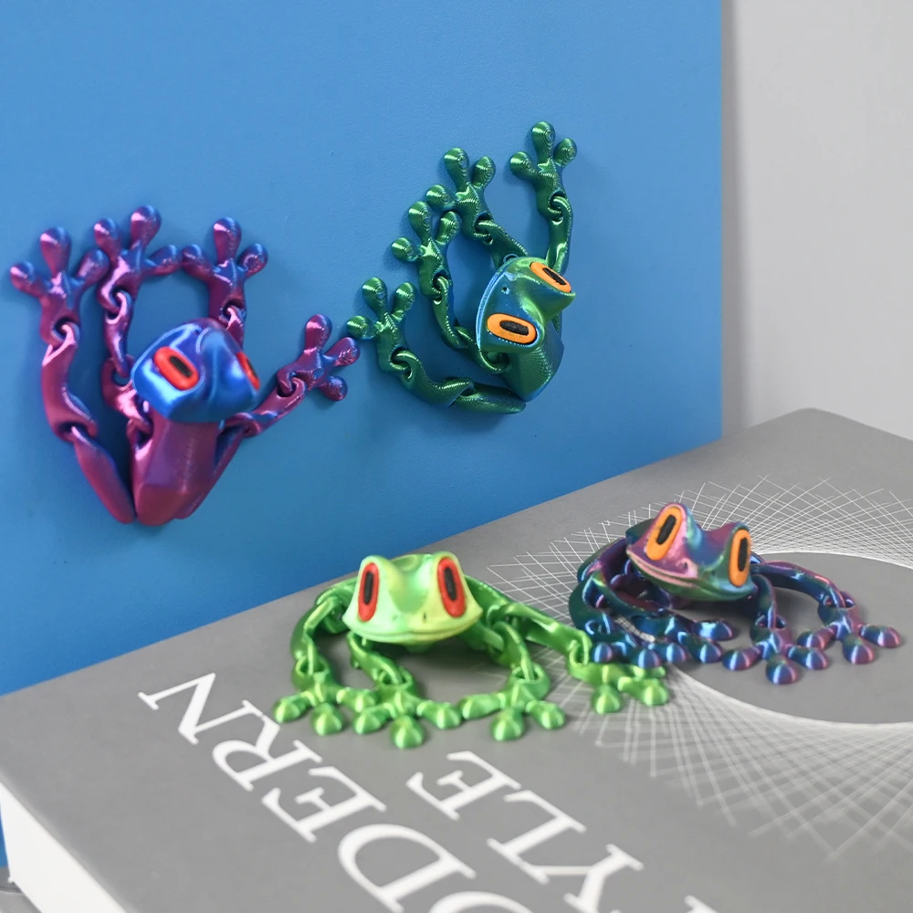 3D Printing Magnetic Frog Fridge Magnet Cute Novel Creativity Home Ornament Stress Relief toys gift Animal Refrigerator Magnet