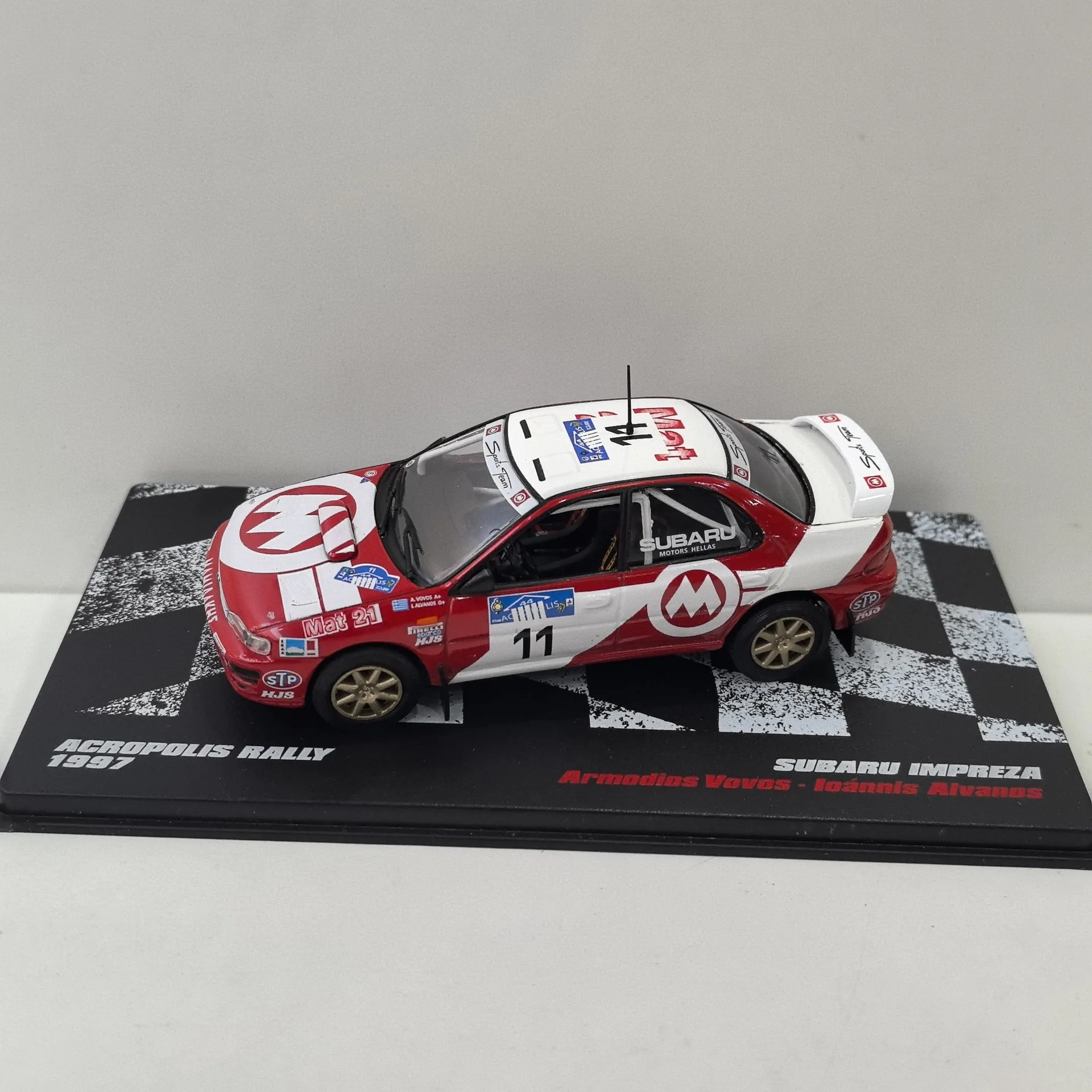 Diecast DEA 1:43 Scale SUBARU IMPREZA #11 WRC 1997 Subaru Racing Alloy Car Model Collectible Toy Gift Souvenir Display Ornament
