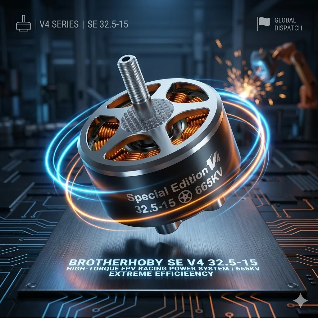 

Бесщеточный двигатель BrotherHobby Special Edition 32.5-15 V4 | Высокомощная гоночная силовая установка | 665KV: Экстремальная эффективность для FPV