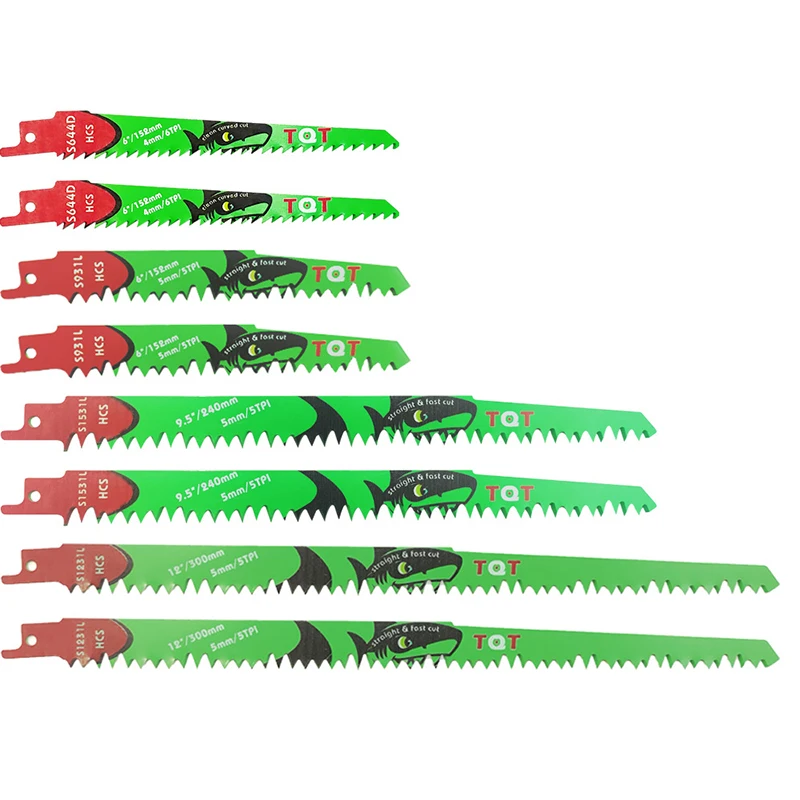 

1 шт. пильные полотна для сабельной пилы 5-6 TPI HCS для резки дерева и ПВХ, для электроинструментов, инструмент для DIY