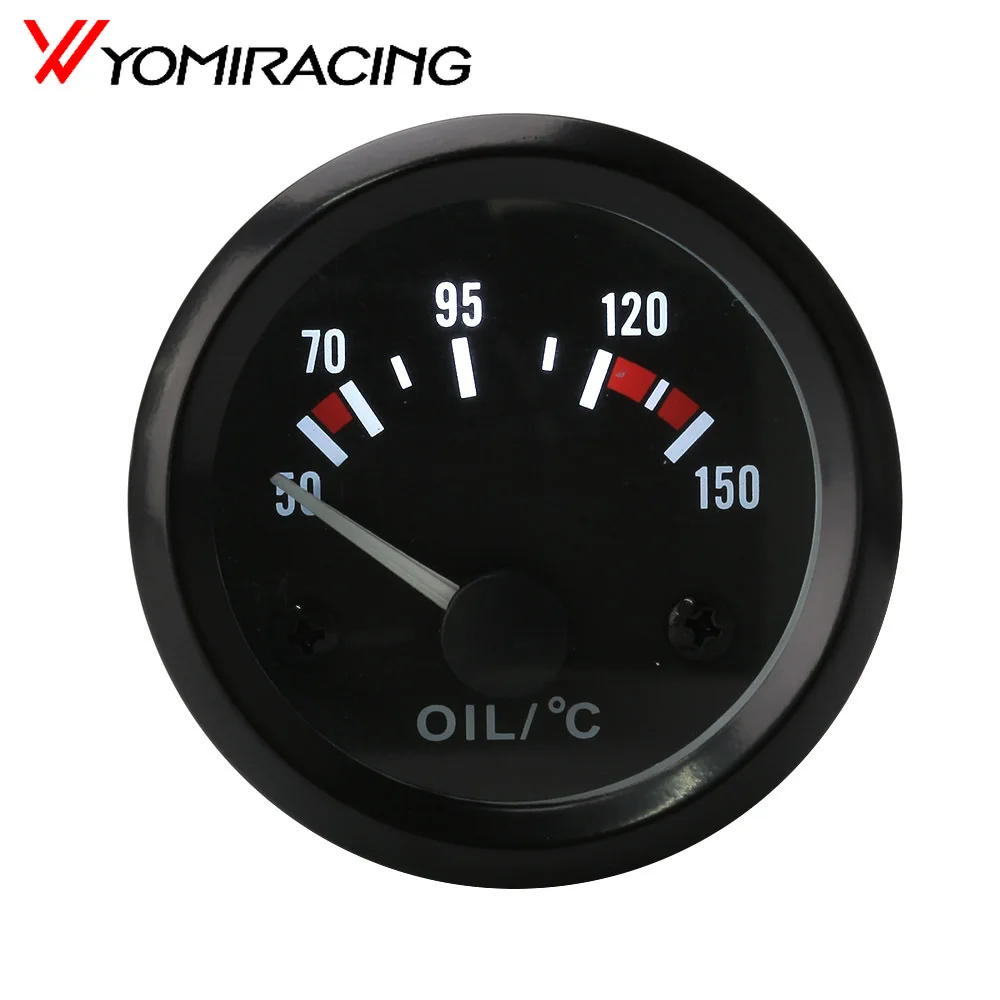 

2"52mm Universal Car Oil Temp Gauge 50~150 Celsius LED Light Oil Temp Meter With Sensor