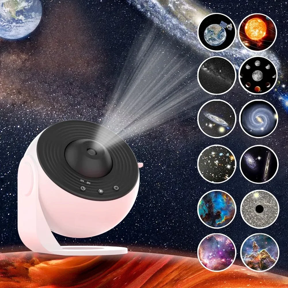 New LED Night Galaxy Projector Starry Sky Projector 360° Rotate Planetarium Night Lamp For Room Decorative Children Kids Gift