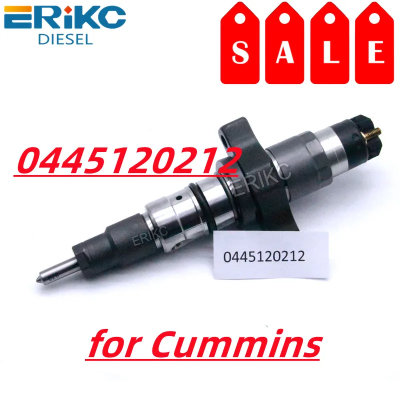 ERIKC 0 445 120 212 Common Rail Diesel Fuel Injector for Sale 0445120212 Dispenser Injector Assembly 0445 120 212 for Cummins