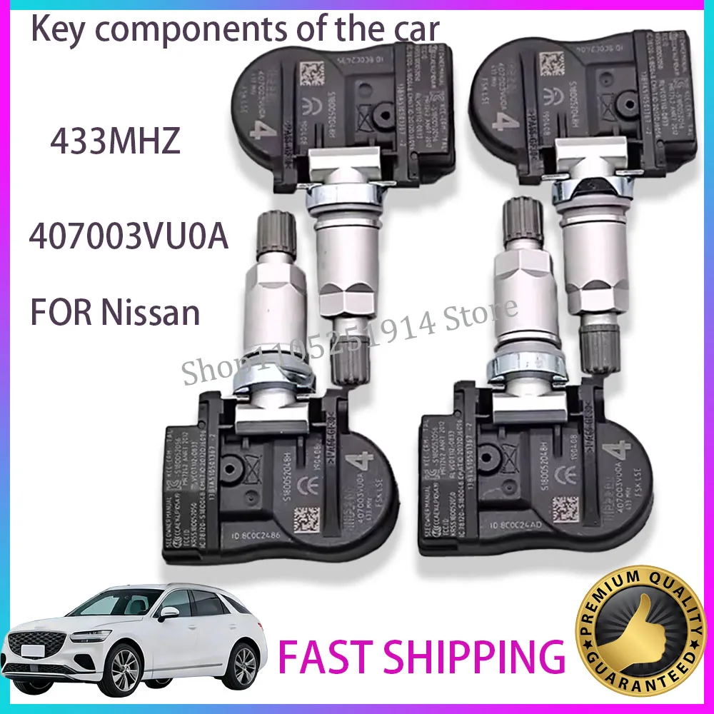 

TPMS Sensor 40700-3VU0A Tyre Pressure Sensors 433MHz FOR Nissan Pulsar Qashqai II TIIDA TEANA X-Trail Rogue 407003VU0A 2018 2025