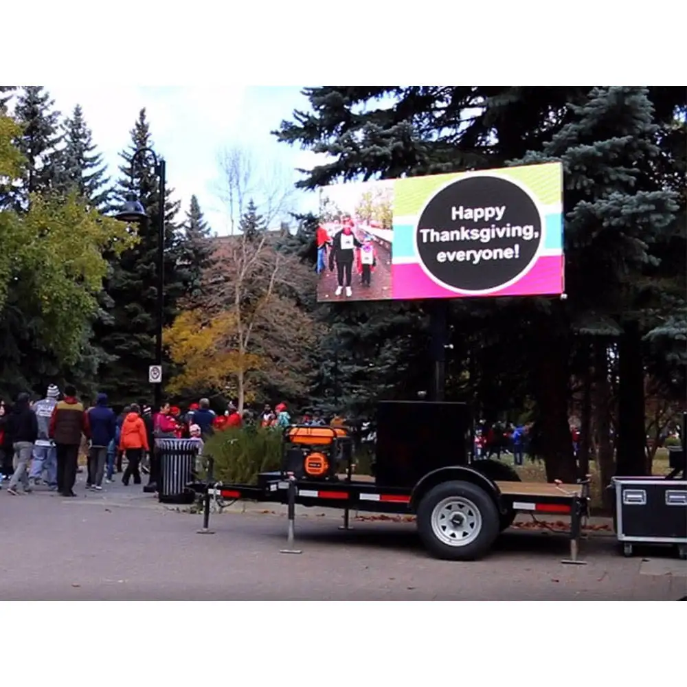 Outdoor Mobile P4 P6 LED Trailer Screen All-in-One Business Advertising Billboard Sign
