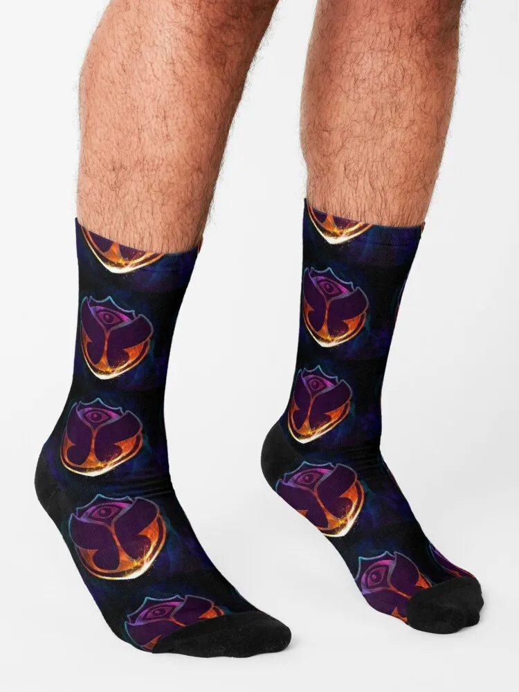 Tomorrowland symbol calcetines divertidos para hombre