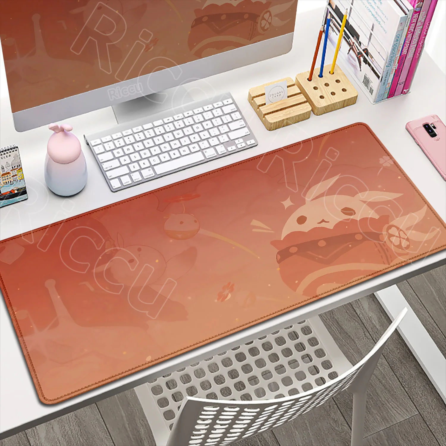 

HD Printing Genshin Impact Mondstadt Character Pattern Mousepad Venti Eula Klee Fischl Laptop Gaming Mouse Pad XXL Anime Deskmat