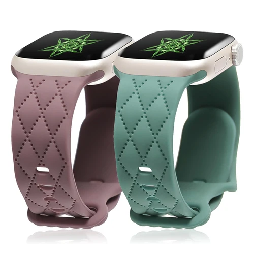 Correas para Apple Watch Band 44mm 42mm 45mm 41mm 49mm 40mm pulsera de silicona grabada correa iwatch Series 8 9 SE 7 6 5 4 3 Ultra