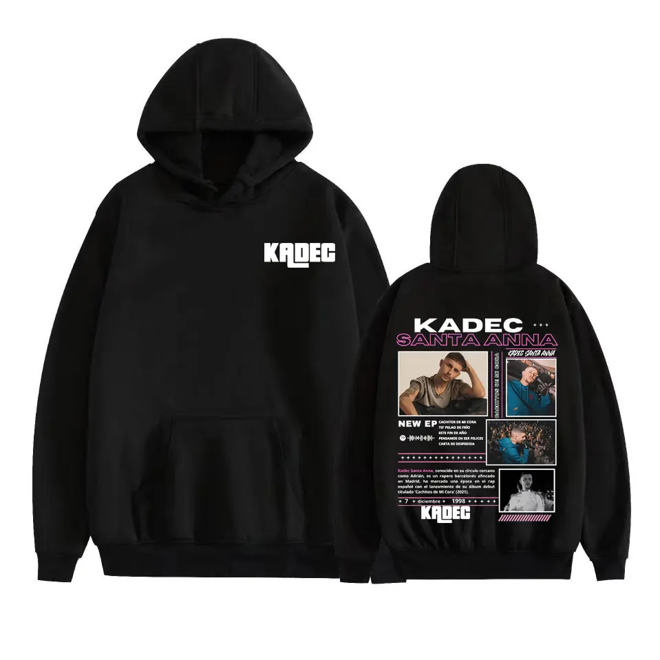 Rapper kadec santa anna tour 2025 capa moletom das mulheres dos homens do vintage harajuku streetwear hoodies casual velo oversized hoodie