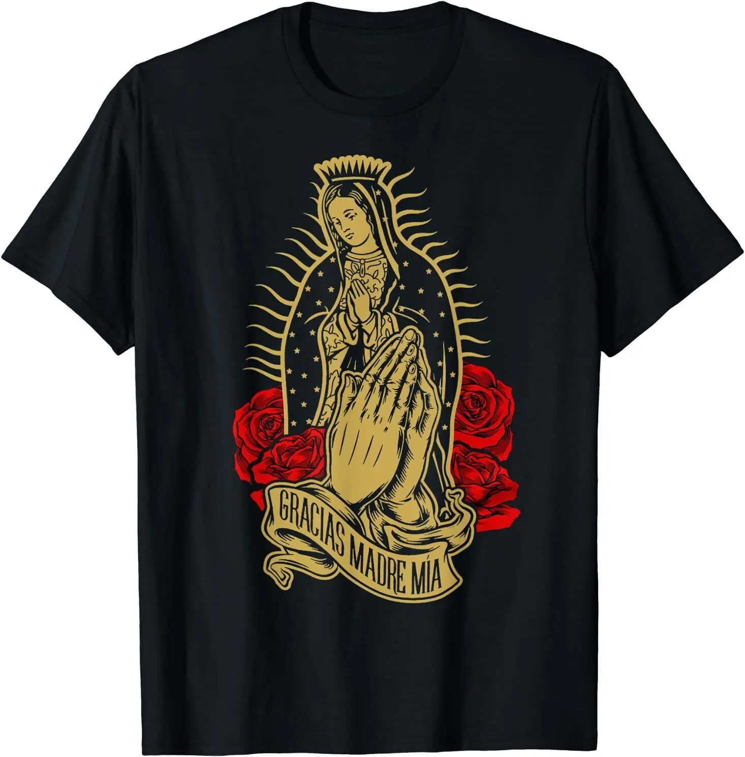 

Our Lady Virgen De Guadalupe Virgin Mary Gracias Madre Mía T-Shirt Size S-5XL