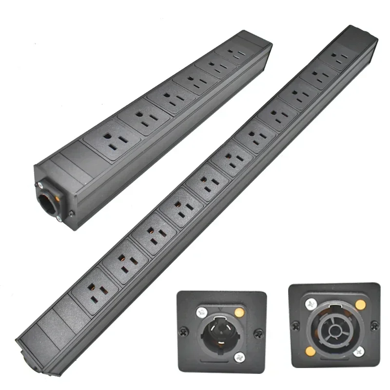 

PDU power strip 3P aviation plug NAC3FX-W NAC3MPX aviation port 2-11 US socket Waterproof Powercon LED Large Screen Power Plug