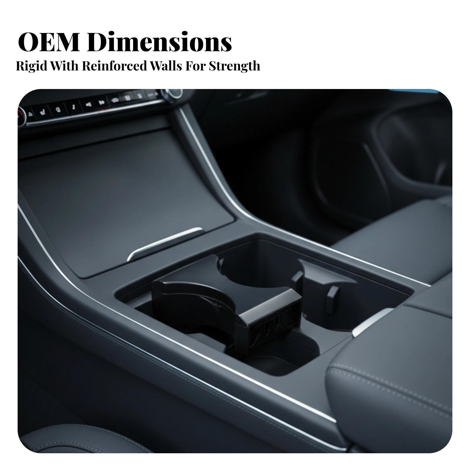 Center Console Cup Holder Robust Automotive Cup Holder Vehicle Accessory Molded Compact for Car Owners, Road Trips
