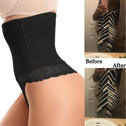 High Waist Tummy Control Panties Women Thong Panty Shaper Slimming Underwear Butt Lifter Belly Shaping Cincher Brief Body Shaper