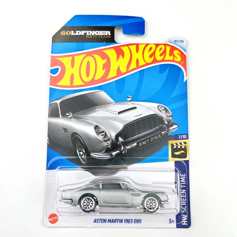 2024-107 Hot Wheels Cars ASTON MARTIN 1963 DB5 1/64 Metal Die-cast Model Collection Toy Vehicles