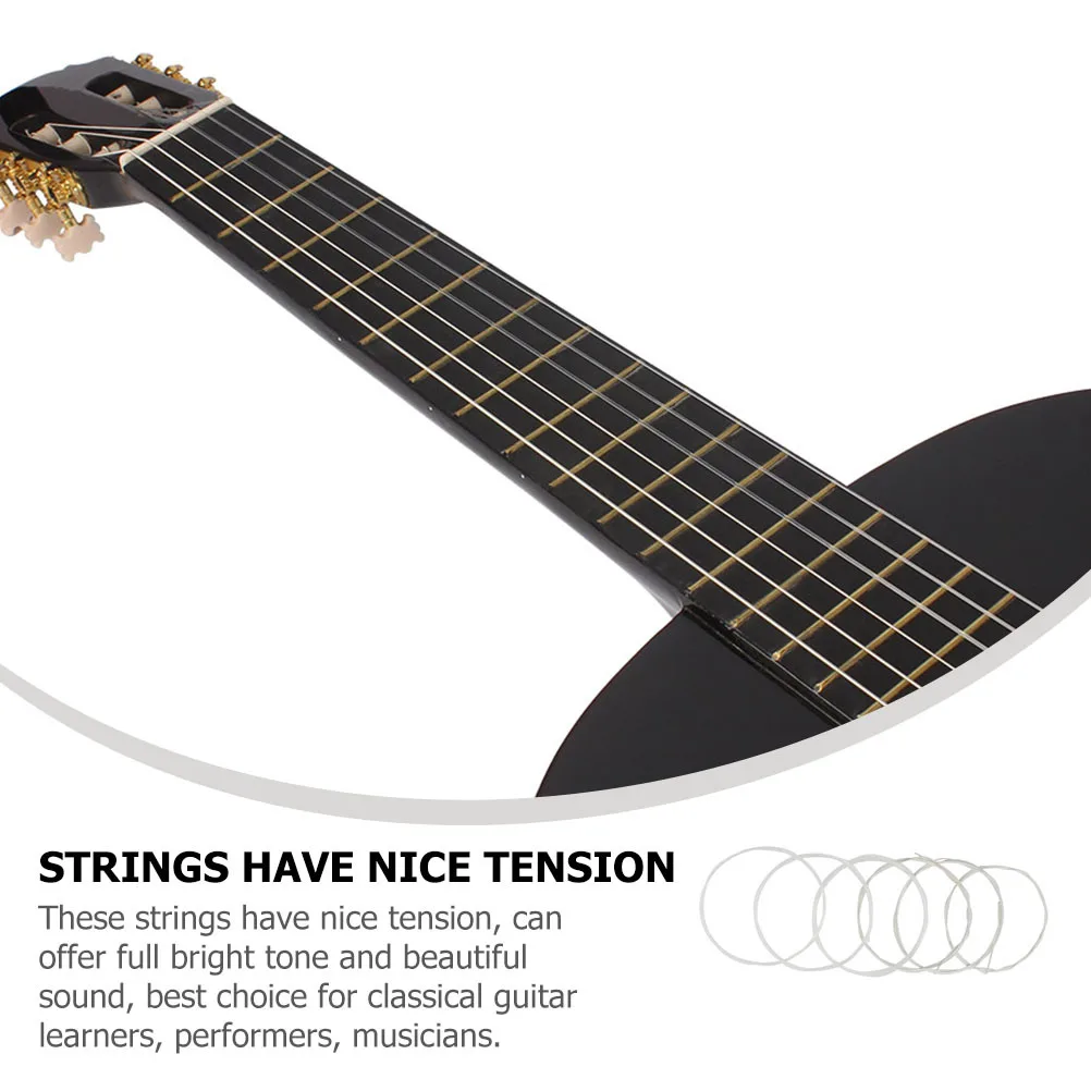 

6pcs Nylon Strings For Classical Bright Tone Durable Wear Resistant Replacement Acoustic Folk Guitar Strings Set Guitar