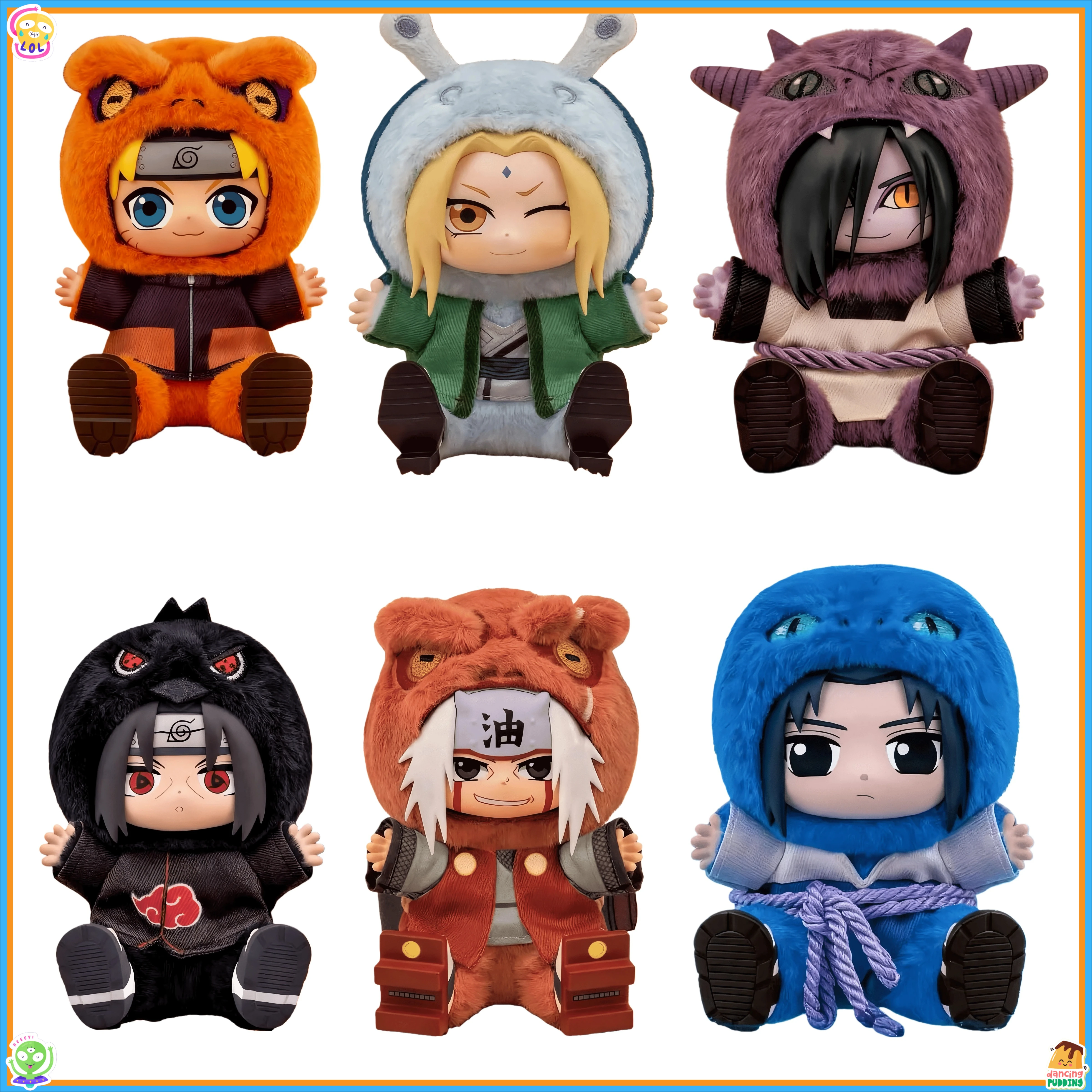 Neue Ankunft Eaki Nette Hand Party Sitzen Serie Blind Box Uchiha Itachi Naruto Gelenk Figur Trendy Plüsch Puppe Geschenk