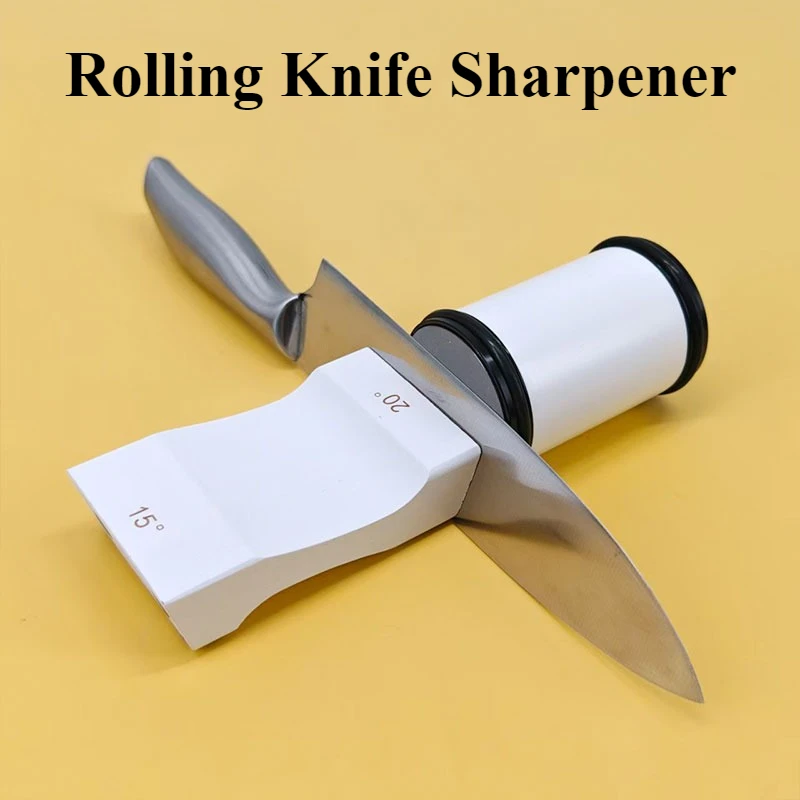 

Rolling Knife Sharpener For Straight Edge Knife Sharpener Kit With 15/20° Degree Magnetic Angle For Kitchen Knives Whetstone Set