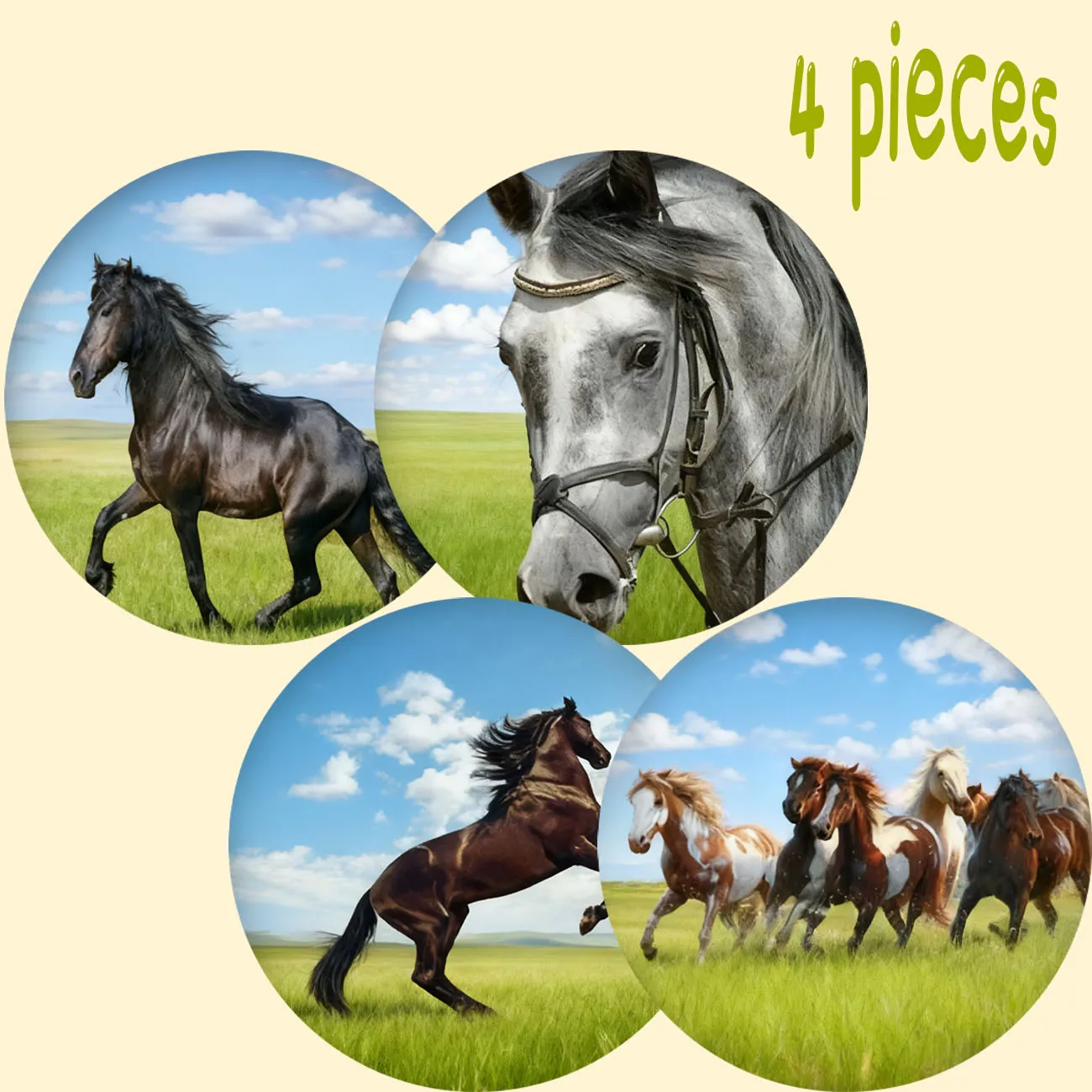 4-piece set - wooden placemat, anti slip and heat-resistant, desktop protection, dining table decoration, restaurant gift