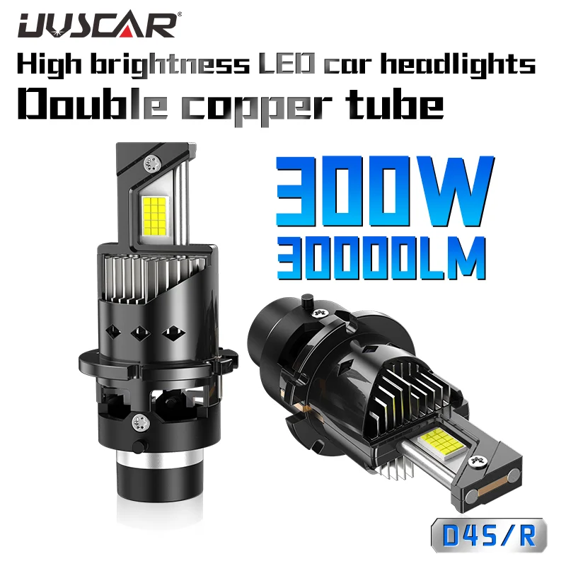 UVSCAR D4S D4R 300W 30000LM Led Lamp D2S D2R LED Bulb Retrofit Kit  Plug And Play Xenon HID CANbus Car Light Auto 6000K 12V