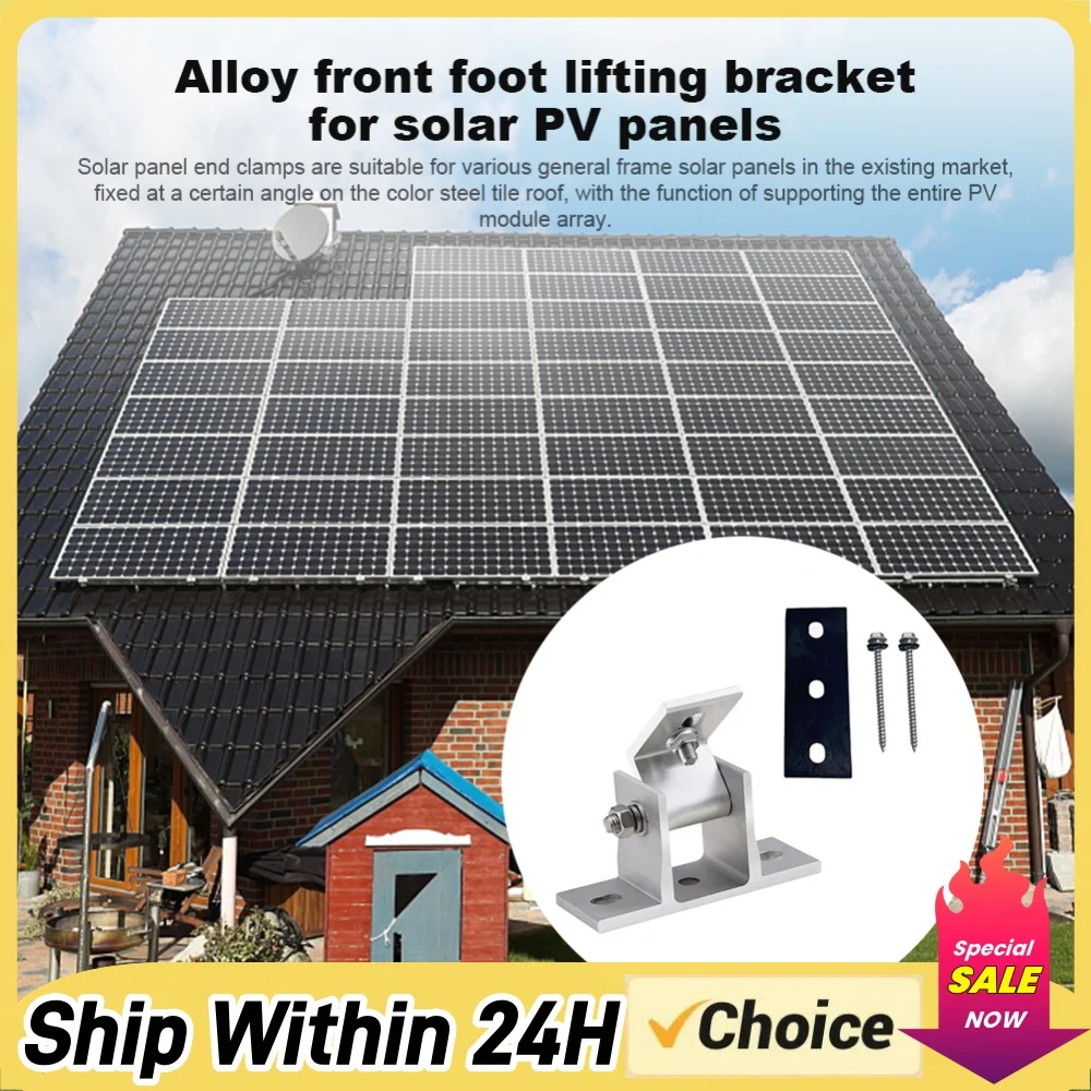 2 Pcs Adjustable Solar Panel Mounting Brackets 15-30 Degree Angle Solar Panel Mounting Brackets Solar Panel Tilt Mount Brackets