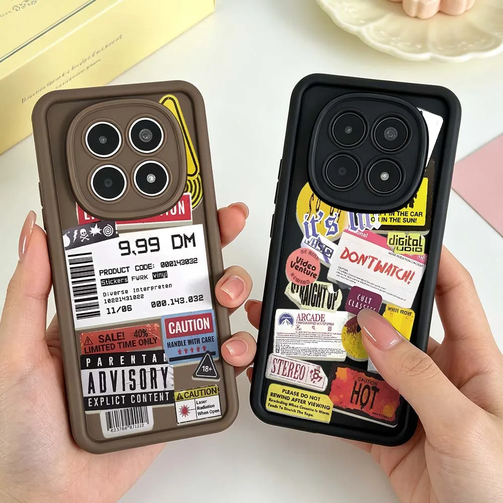 

Bad Vibes Sticker Phone Case For Xiaomi Poco X3 X4 X5 X6 X7 M5 M6 M7 M8 F4 F5 F6 F7 F8 Pro Plus Ultra 5G Eye Ladder