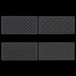 4Pcs Clear Acrylic Sashiko Stencil 3.94x7.87 Inch Embroidery Pattern Template Acrylic Embroidery Tool Quilting making kit