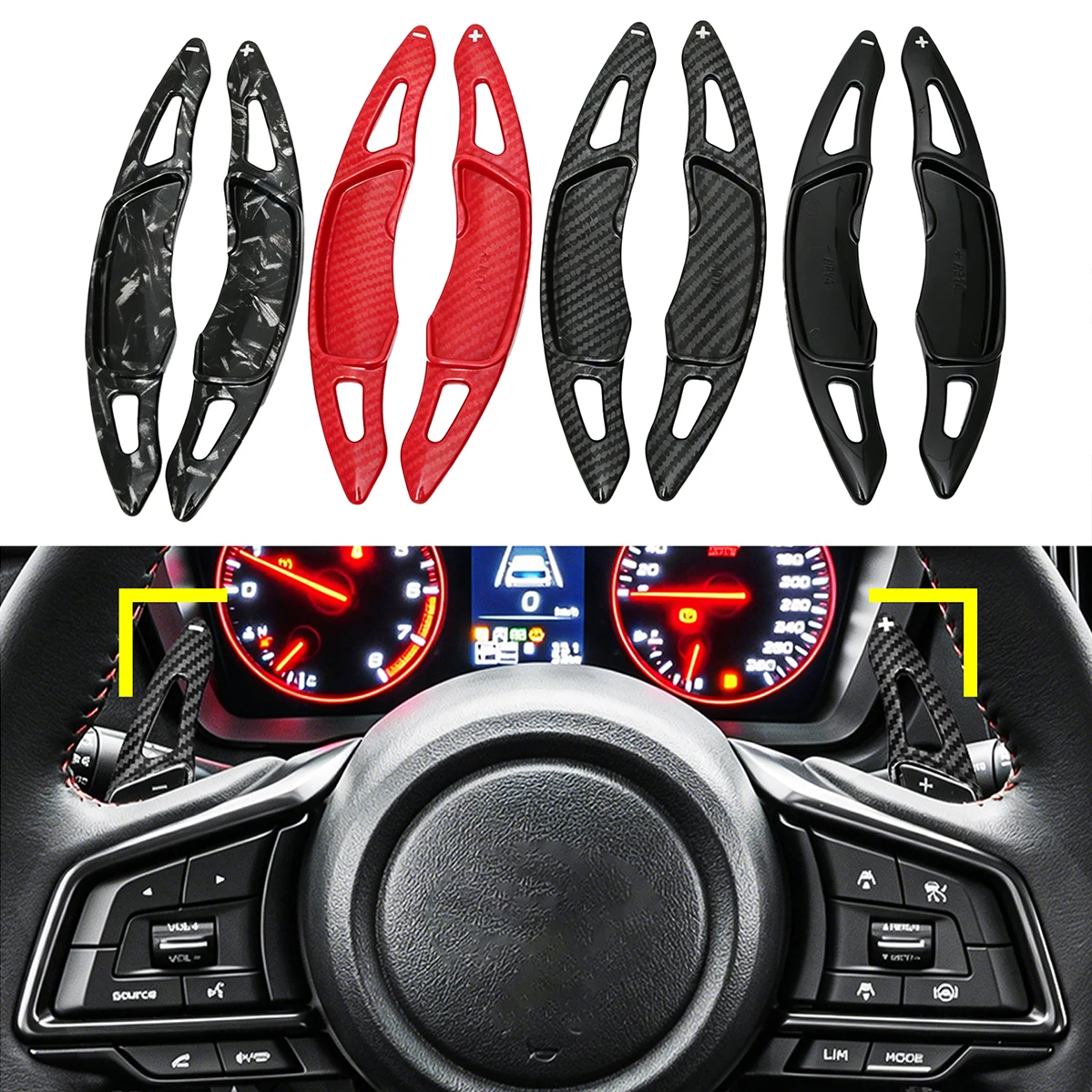 Car Steering Wheel Paddle Shifter Modification Replacement For Subaru Outback Forester Legacy XV Crosstrek Impreza 2014-2026