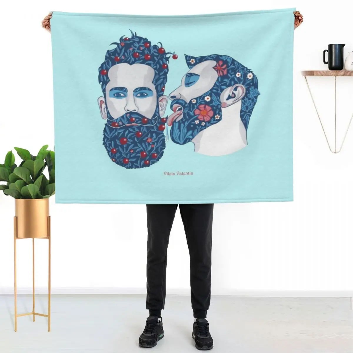 Kirsche essen Manta suave y cómoda para leer y ver televisión