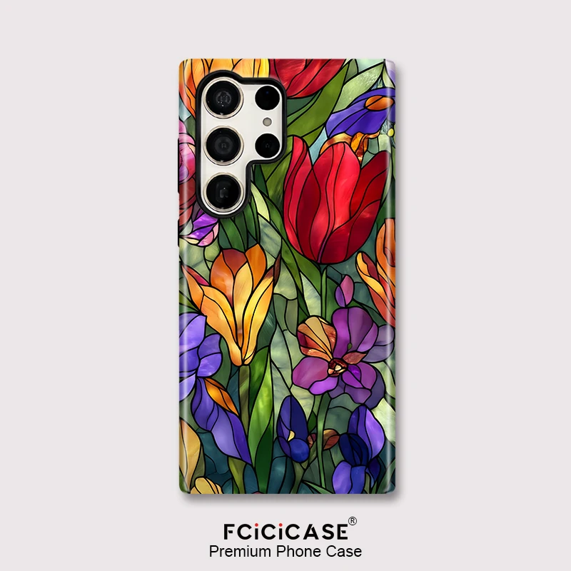 Fcicicase S20 FE stoßfeste Schutzhülle für Samsung Galaxy S24 Ultra S23 Plus S20FE Blumenmuster Dual Layer Hülle