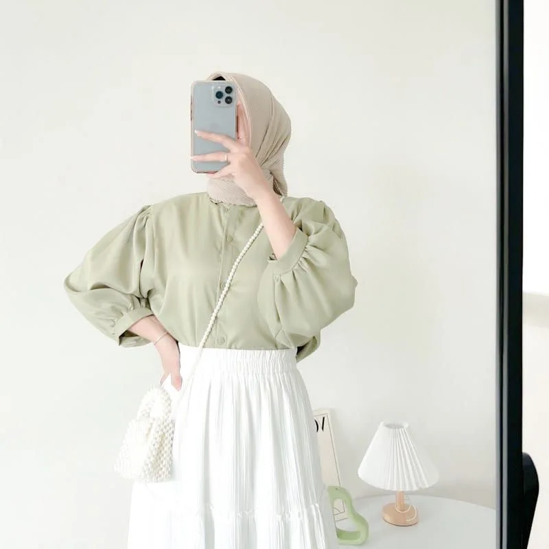 Women Eid Muslim Tops Turn Down Collar Blouses Single Breasted Cardigan Dubai Malaysian Solid Casual Sun Protection Button