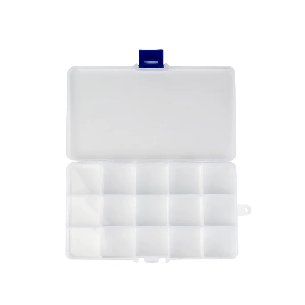 15 Grids Plastic Storage Box Guitar Picks Storage Box Musical Instrument Accessories Portable Storage Clear Containers