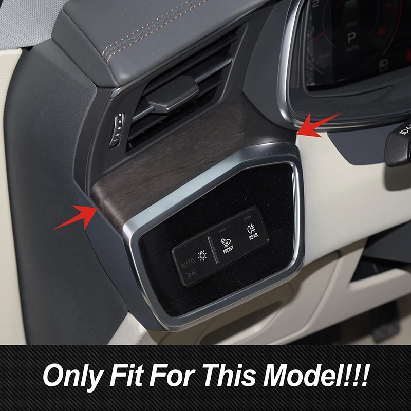 Carbon Fiber Color Center Console Dashboard Panel Decoration Cover Trim For Audi A6 C8 A7 A8 2019-2022 LHD Car Styling Interior