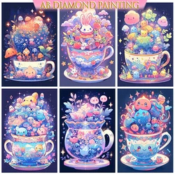 Diy Diamond Painting Kit Kawaii Magical Coffee Cup Mosaic Embroidery Art Cute Home Decor Cross Stitch Crafts Children's Gift