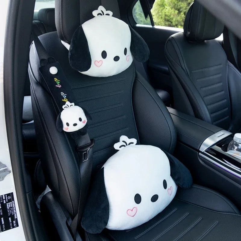 ポチャッコかわいいヘッドレストバッククッションシートベルトカバーティッシュボックスカバーカーシートコンピュータチェア和風ぬいぐるみ枕