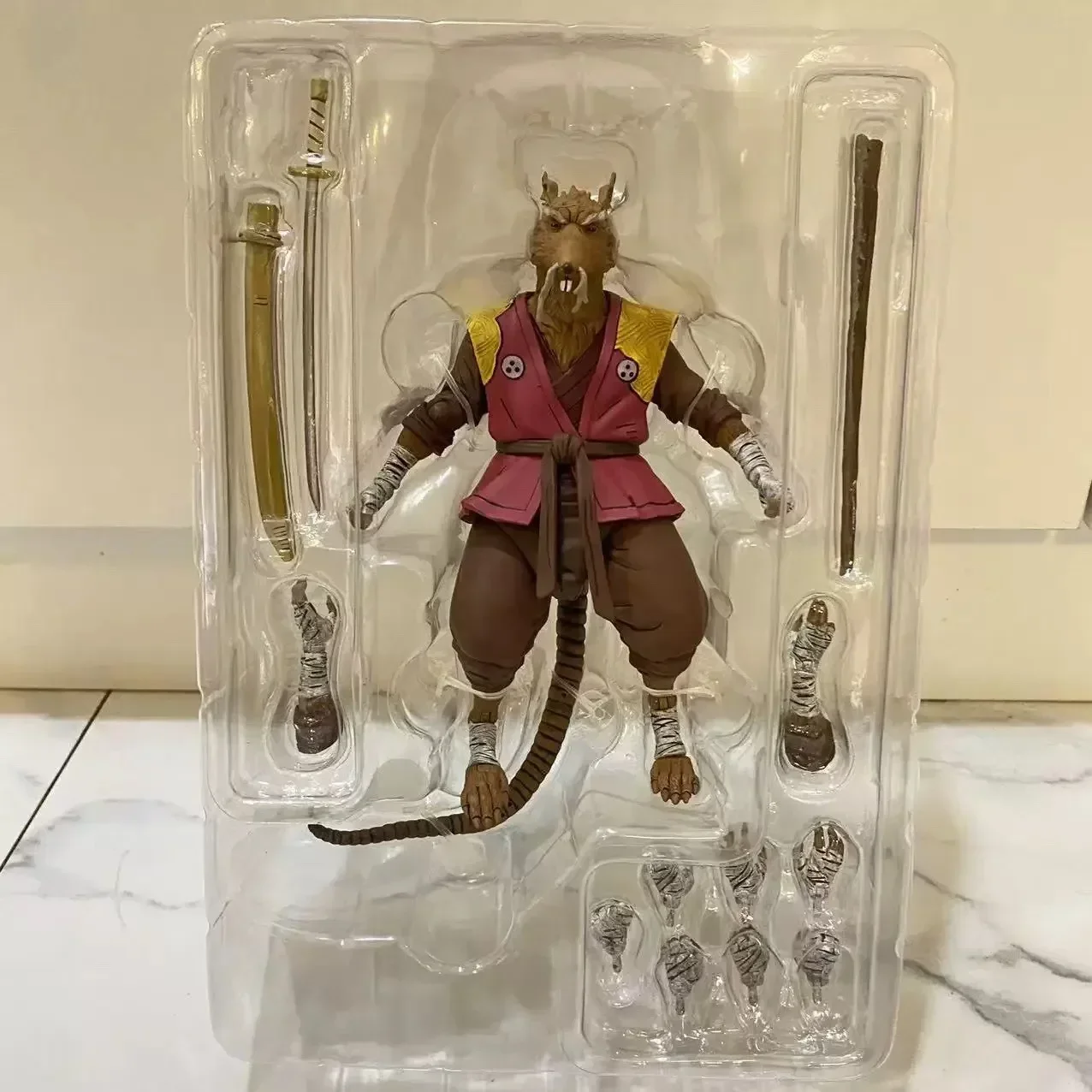 ใหม่ร้อนในสต็อกNeca 54312 Action Figurine Splinterอะนิเมะตัวเลขสะสมเดสก์ท็อปเครื่องประดับของเล่นรูปปั้นคริสต์มาสของขวัญ